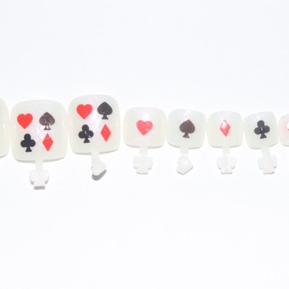 Playing Cards- press on Toe nail set - Picture 4 of 5